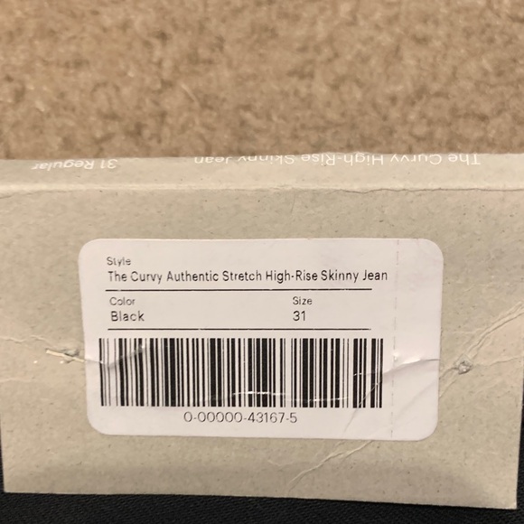 Everlane High Rise Curvy High Stretch Skinny Jean Sz 31 Black NWT Women’s - Picture 9 of 12